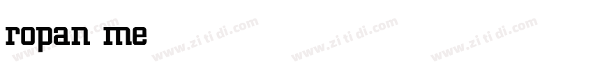 ropan medium字体转换